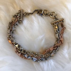 Lucky Brand Triple Metallic Spiked Bracelet